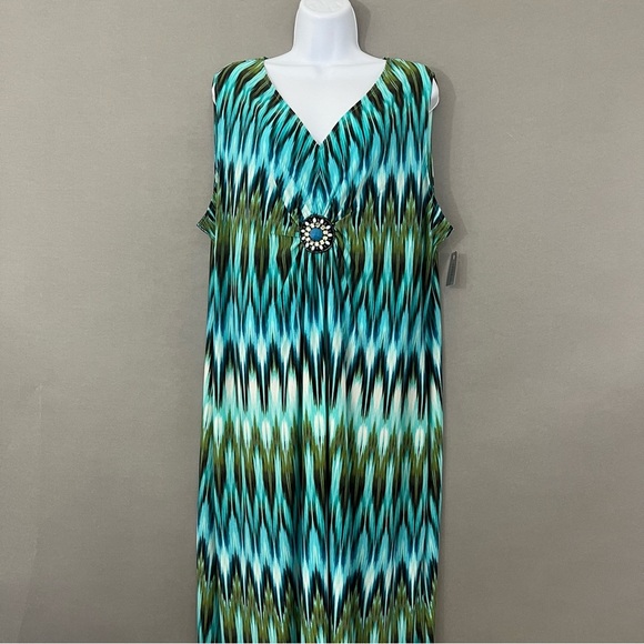 Catherine’s Multicolor Print Beaded Sleeveless Maxi Dress - Picture 1 of 15